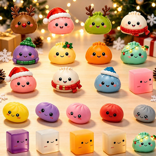 All 24 squishy dumplings from the advent calendar