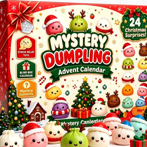 The Squishy Muah Advent Calendar box — 24 mystery dumpling squishies